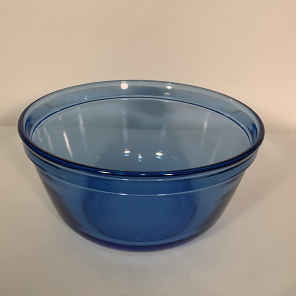 Anchor Hocking Ovenware mixing bowl cobalt blue 2.5 quart 1058 USA - Picture 9 of 9